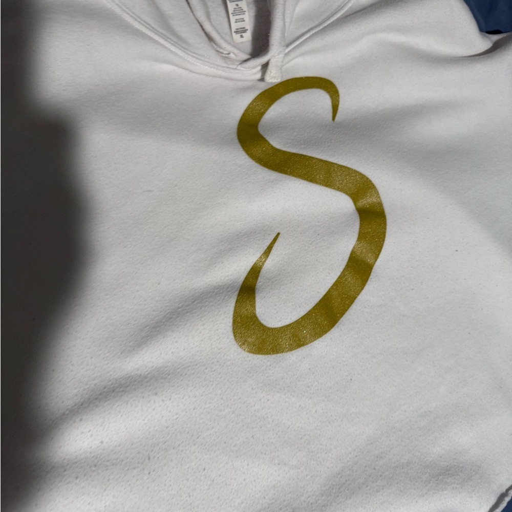 S factor cropped Hoodie with Gold Letter XL